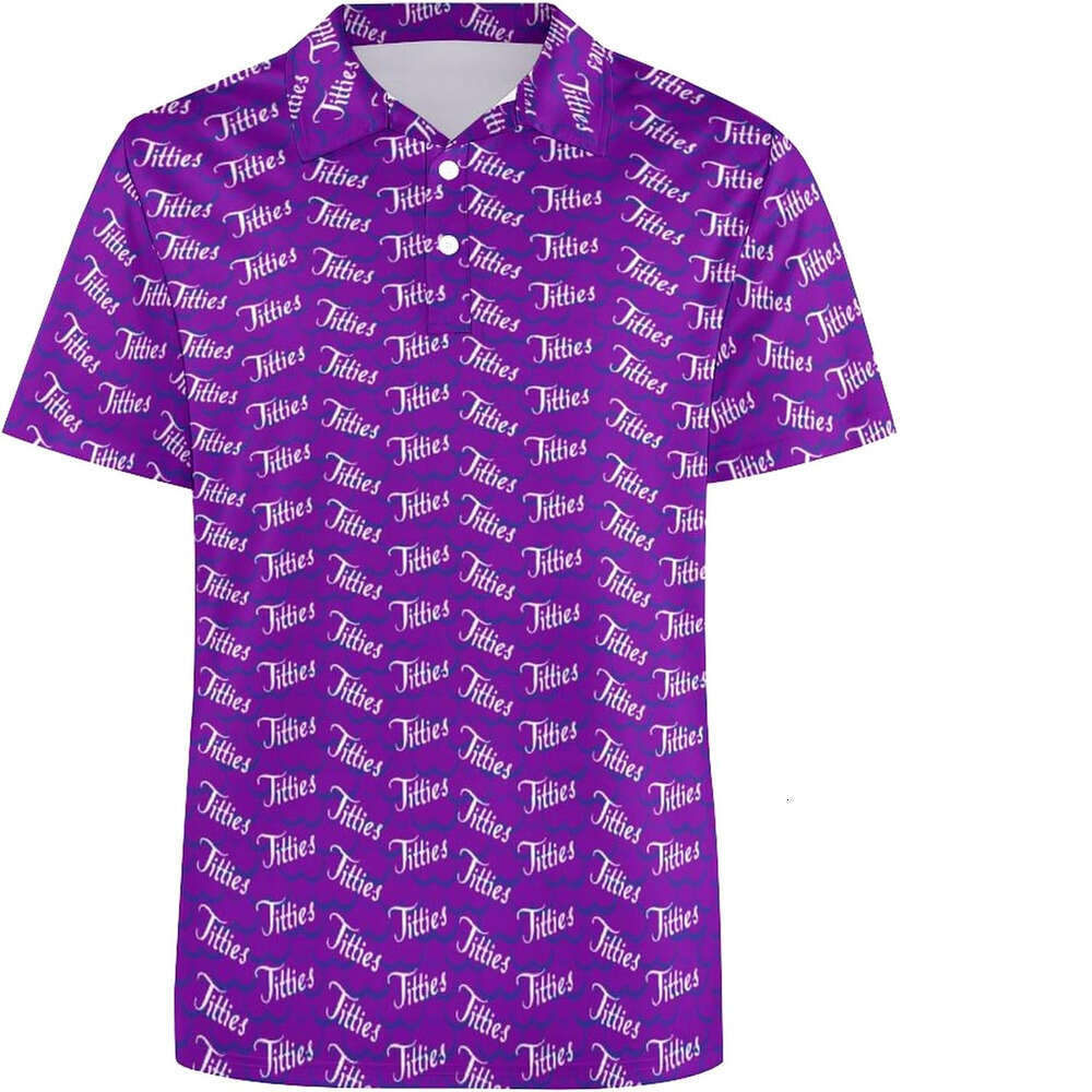 Fashion Mens Polo shirt FunnyTrendy printing Performance Polo Short Sleeve Dry Fit 4-Way Stretch Golf Shirts for Men Casual tops summer clothes Short 