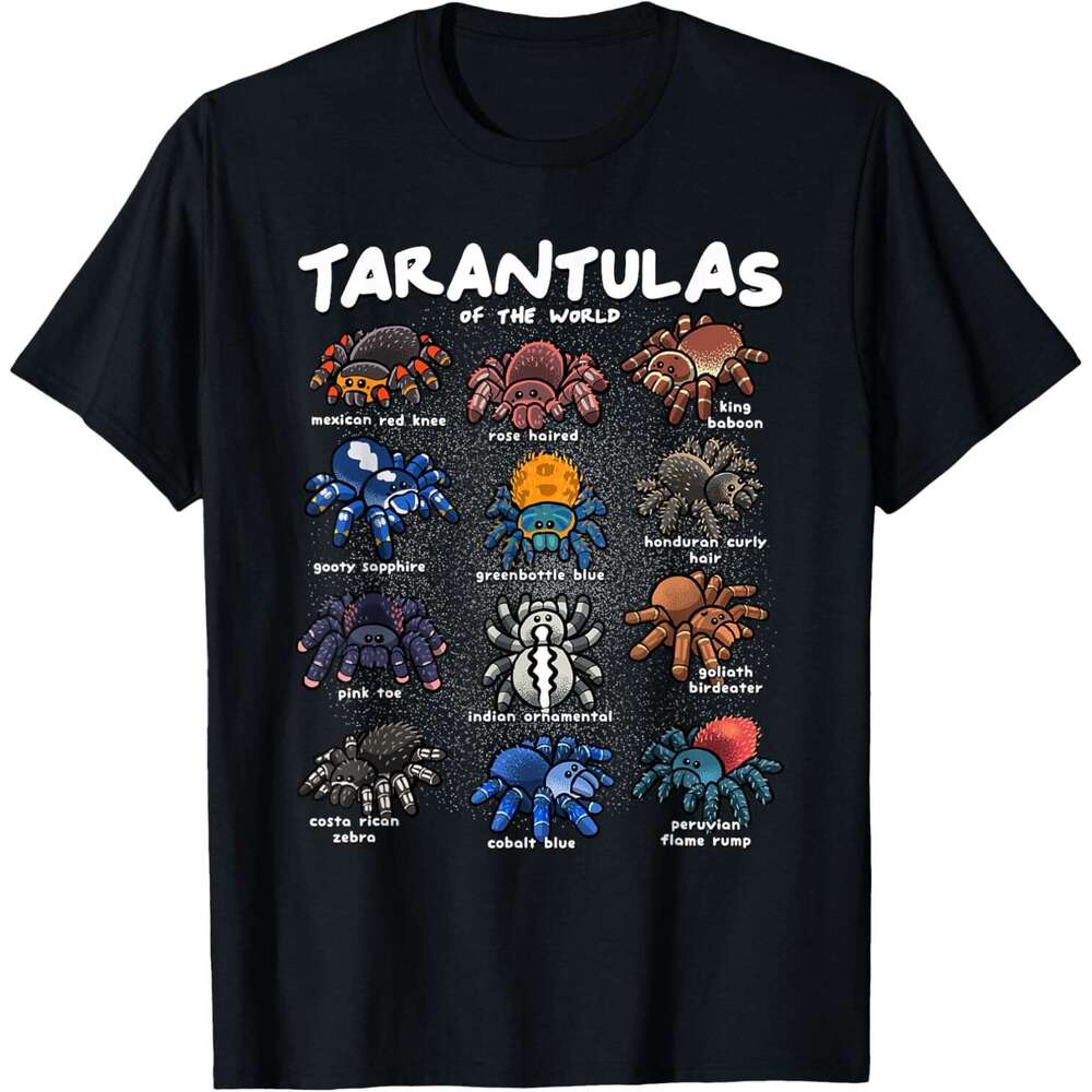 25ss Casual T shirt for Mens Tarantula Shirt Tarantulas Animals of the World Educational T-Shirt Shirts Tshirt Graphic Tee Tops Clothes Short sleeve Free shipping