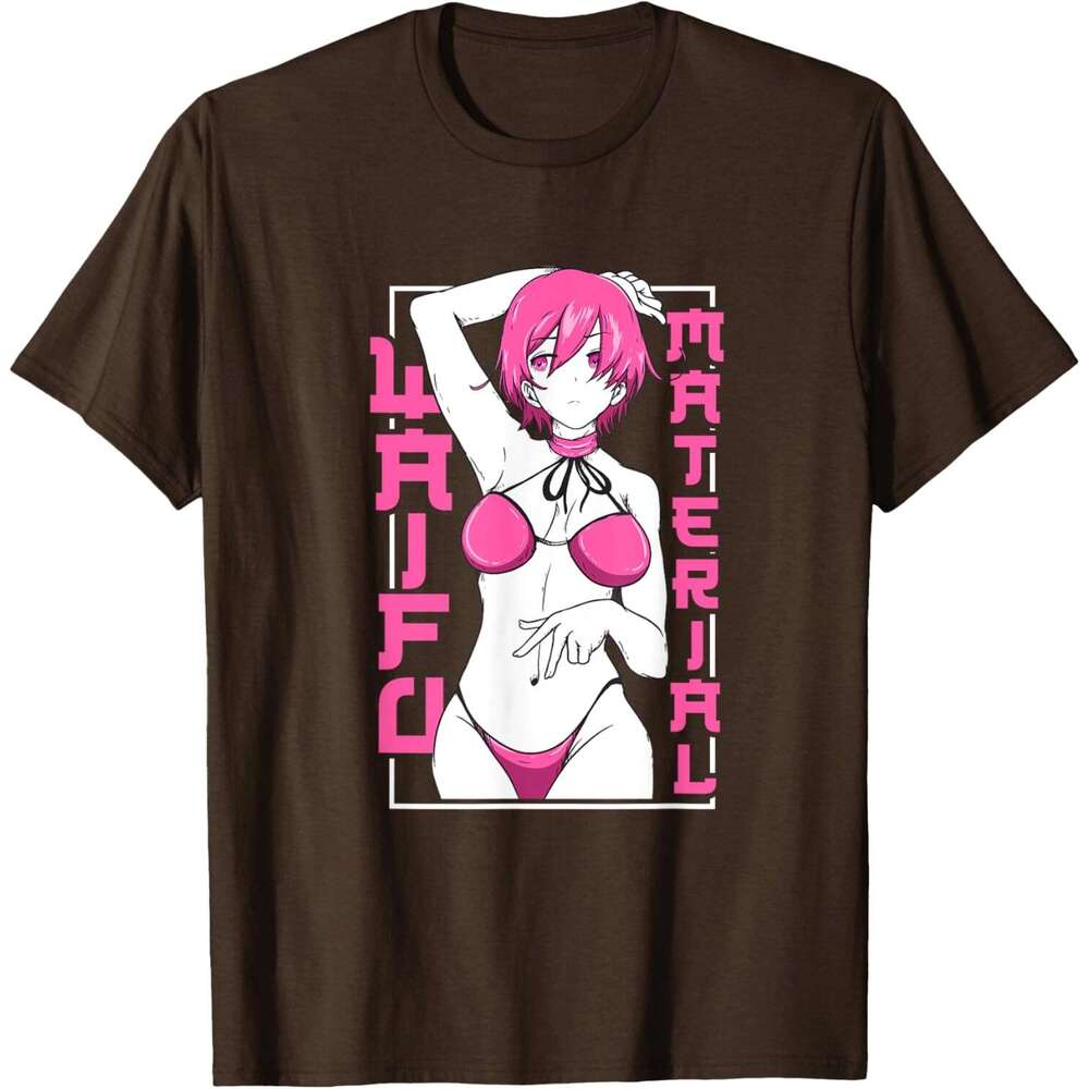 Casual T shirt for Mens Womens Japanese Anime Shirt Waifu Sexy Anime Girl Anime Lovers Weeb T-Shirt Shirts Tshirt Graphic Tee Tops Clothes Short sleev