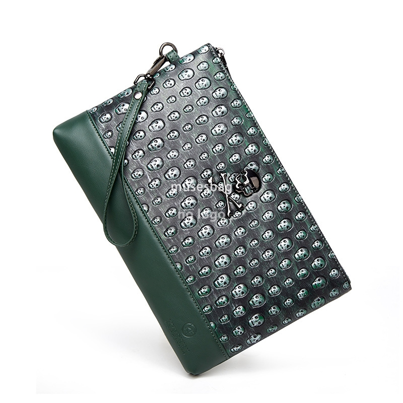 New men's and women's skull clutch Halloween gift personality DIY clutch long purse cross-border explosive products