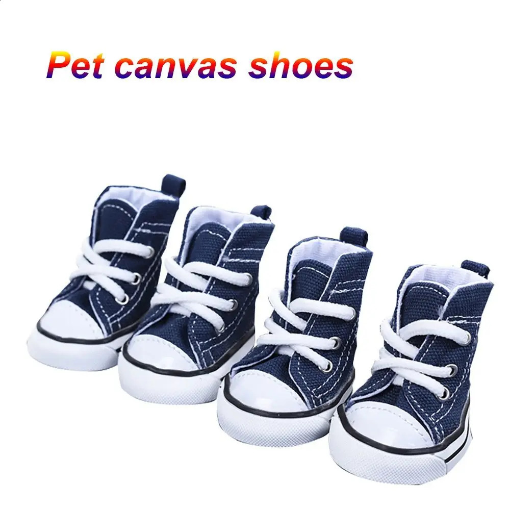 High quality 4pieceset pet shoes with adjustable drag waterproof puppy boots cute dustproof supplies 240809