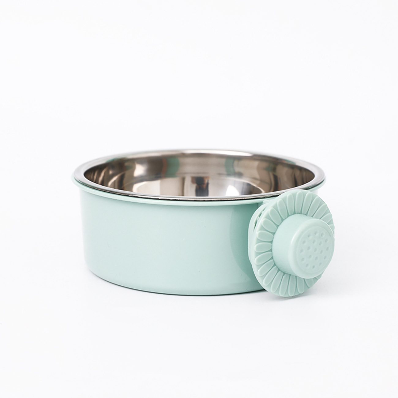 Hanging stainless steel pet bowl, cat bowl, anti knock, thickened fixed dog bowl, feeding and drinking water hanging bowl