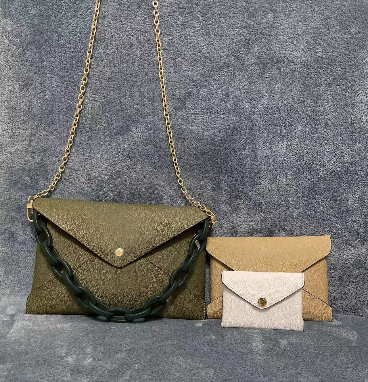 Shoulder Bag Totes Women Crossbody Bag Classic Logo Three Piece Set Envelope Messenger Bag with Box Chain 3 pieces