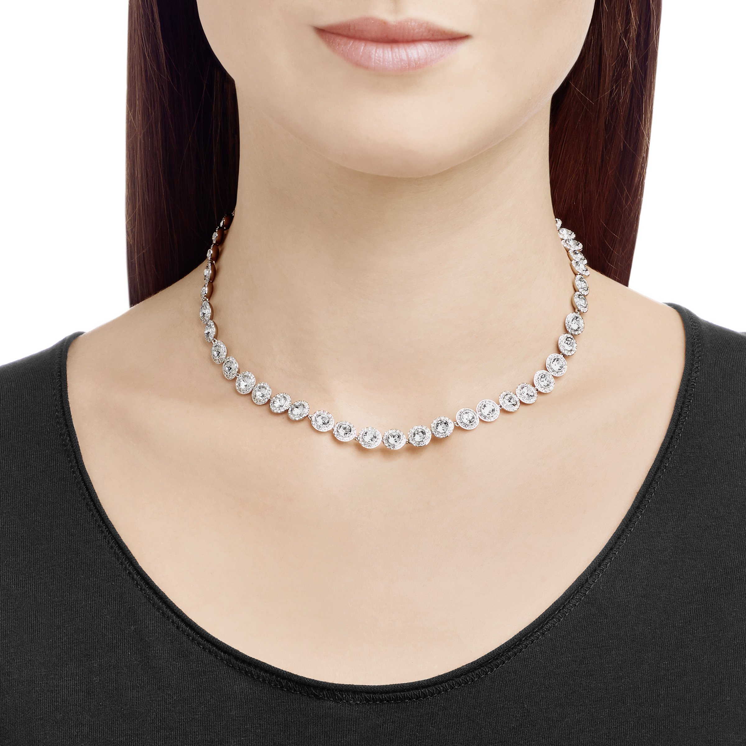 classic tennisnecklace designer for women crystal diamond iced out chain necklaces designer stainless steel plated gold jewelry woman luxe gift with box