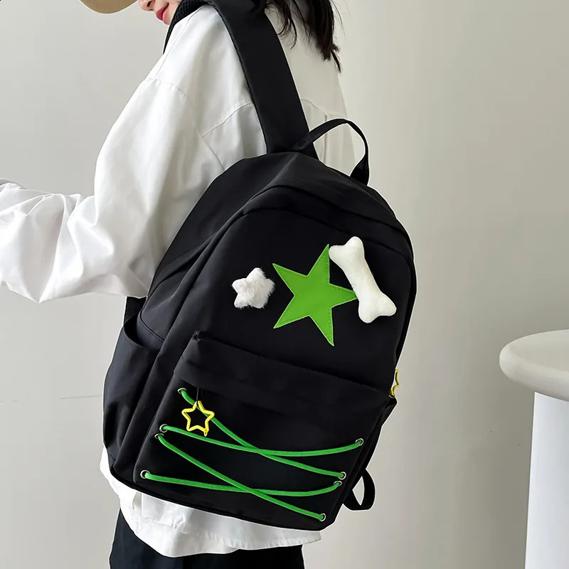 Japanese Y2k s Backapck Kawaii Womens Casual HarajukuTravel Book Bag Trendy Y2k College Student Schoolbags 240806