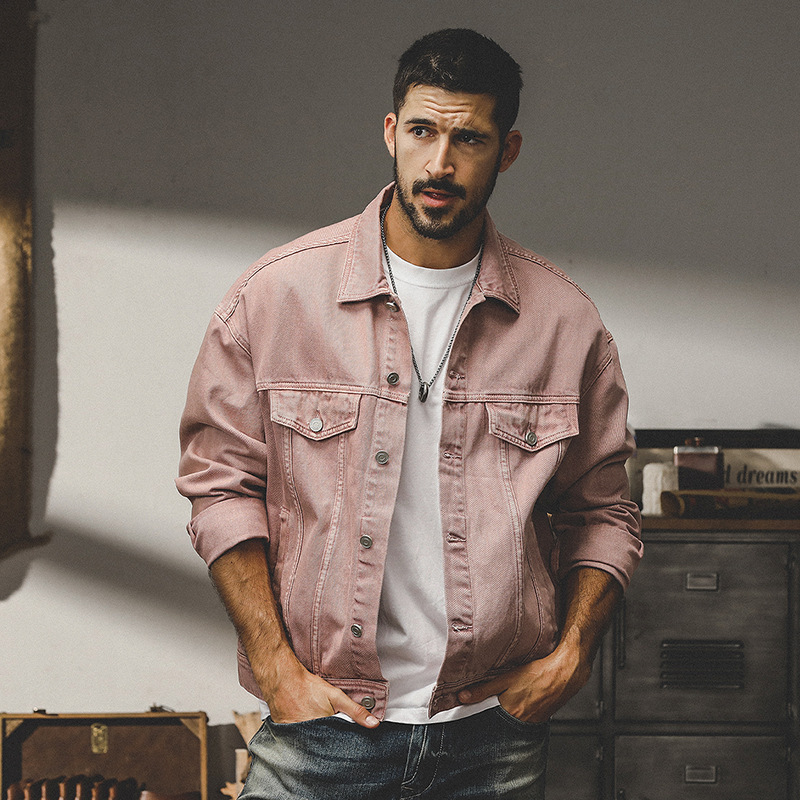 American Classic Denim Jacket for Men Spring and Autumn Asut Dopamine Autumn Jacket for Men