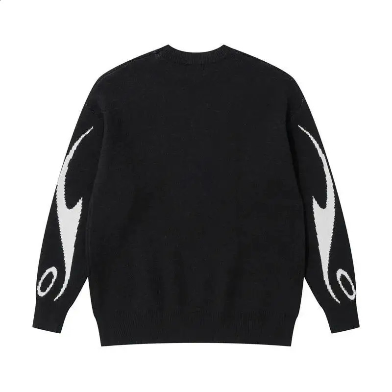 Womens sweaters mens Pulleys creative striped knitted streetwear womens oversized Harajuku O-neck knitted clothing emo240810bj - view 4