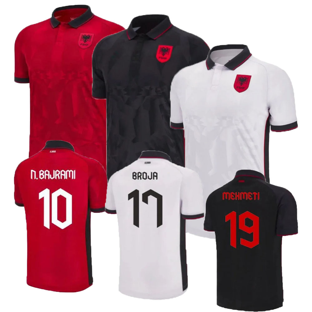 2023 /24 National Team Albania Fan version BROJA ASANI I Home Away Football jersey Kit MEHMETI K BARE HYS DJIMSIT ASLLANI UZUNI Soccer jerseys
