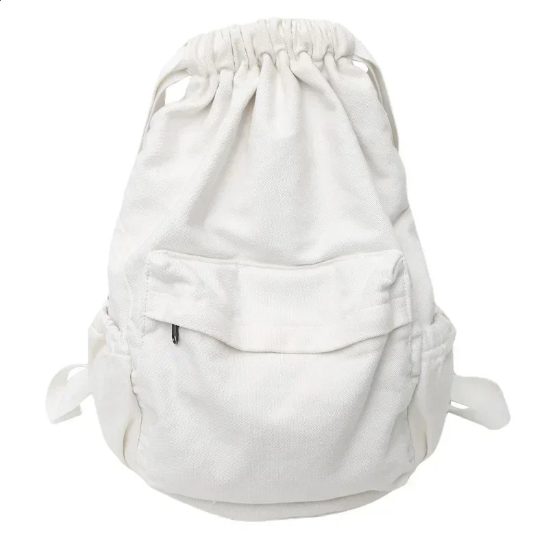 Selling Women Canvas Cute Drawstring Backpack Fashion High Quality Laptop School Bag Cool Travel School Bag Bolsa 240809