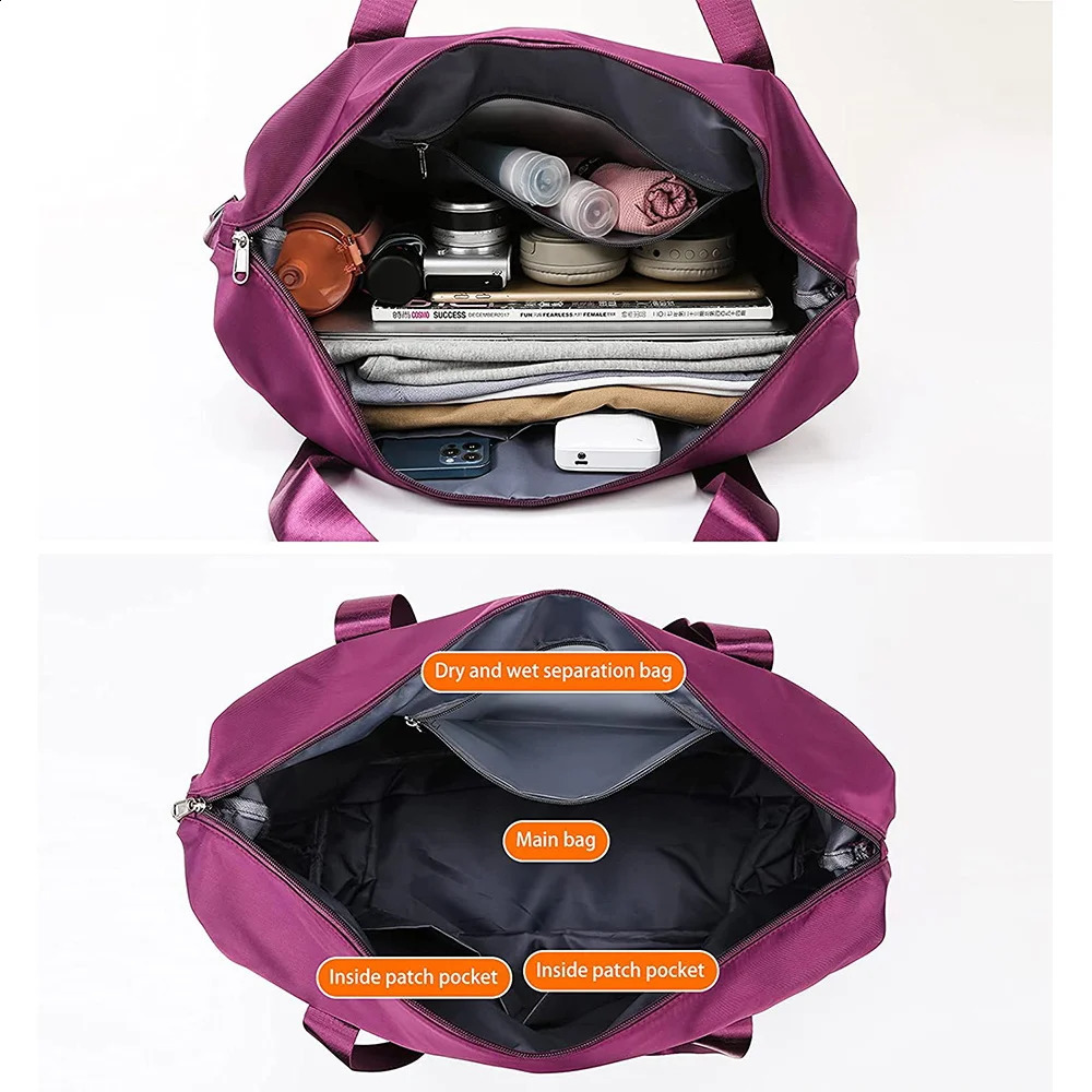 Large Capacity Folding Travel Bags Waterproof Luggage Tote Handbag Travel Duffle Bags Women Gym Yoga Storage Bags 250305