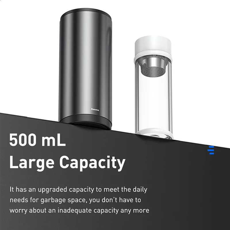 Baseus Car Trash Bin Alloy Garbage Can For Car Dustbin Waste Rubbish Basket Bin Organizer Storage Holder Bag Auto Accessories 240810