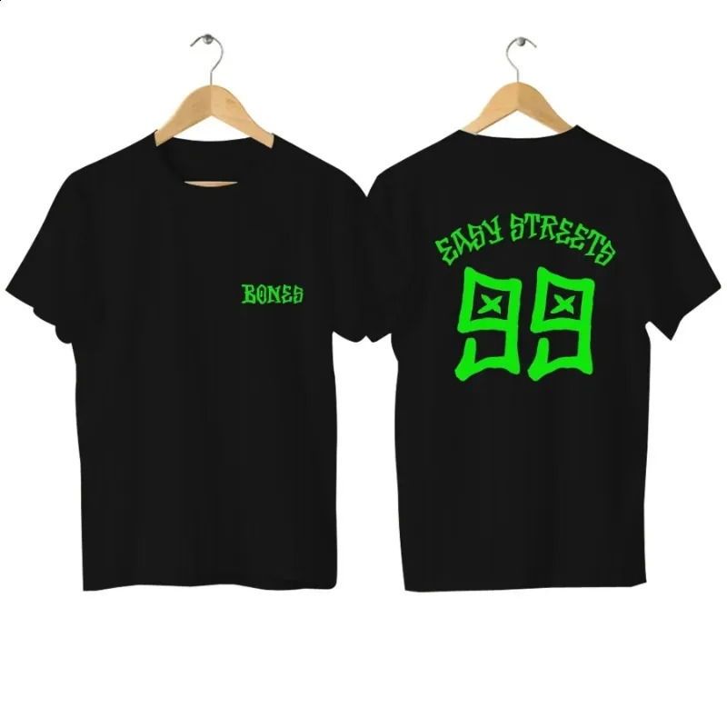 Powell Peralta Bones Skateboarding Printed Mens Tshirt Oneck Short Sleeve High Quality Street Clothing Summer Womens Top 240810
