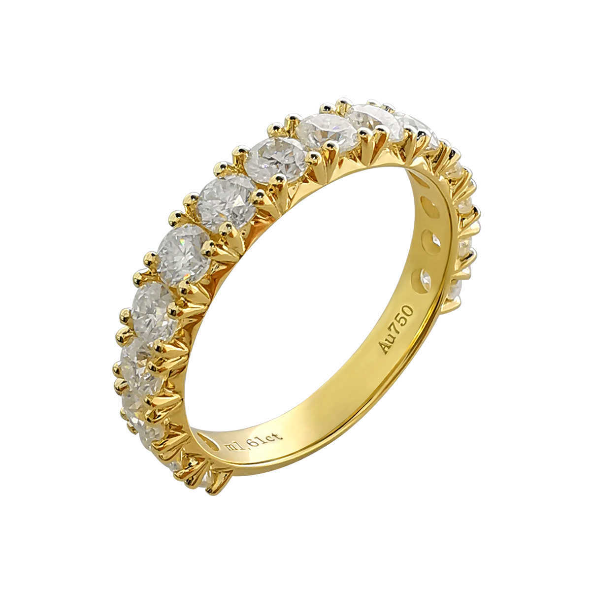 Fashion 18K Solid Gold Natural VVS Moissanite Ring 18k Gold Party Wedding Ring Fine Jewelry 18k Gold for Women