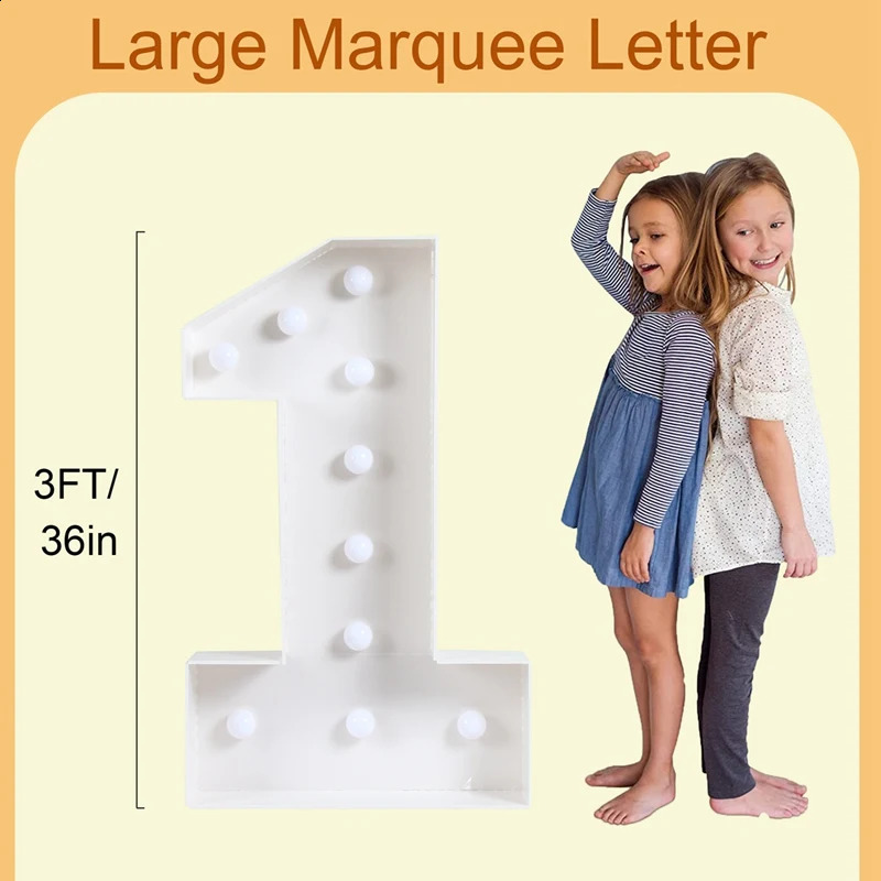 Giant Birthday Figure Led Light Balloon Filling Box 1st Birthday Balloon Number 30 40 50 Balloon Frame Wedding Decor Baby Shower 240809