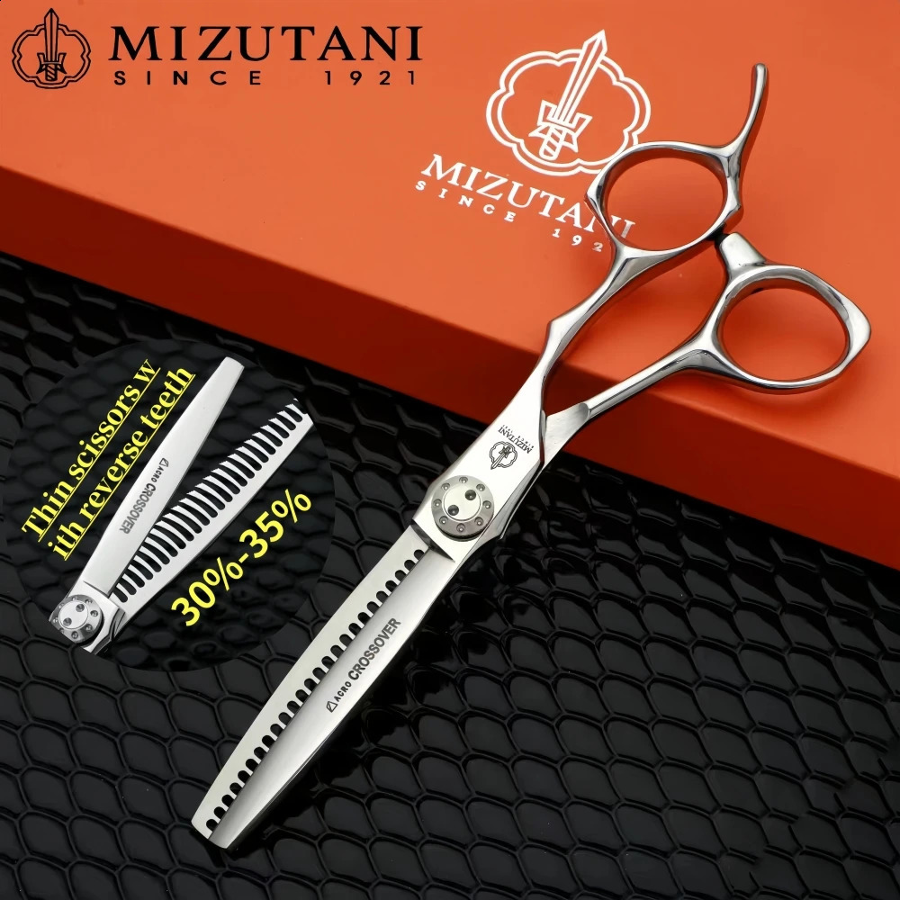 Mizutani Professional Barber Scissors for thinning hair The teeth in the opposite direction 10%-50% 440C 5.5-6-6.5-7 240805