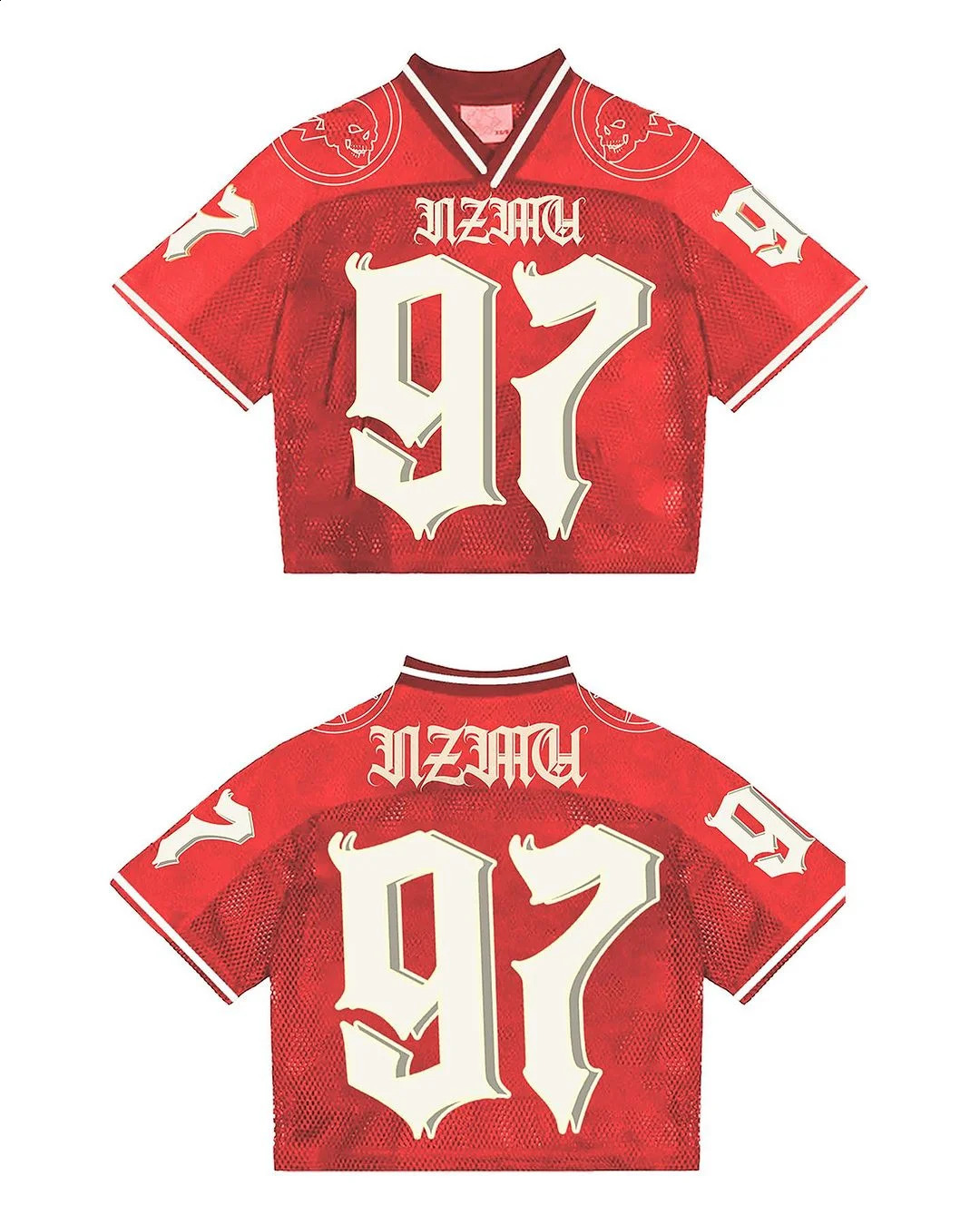 Fashionable street retro hiphop baseball sports shirt couple short sleeved Tshirt summer loose cotton digital top 240810