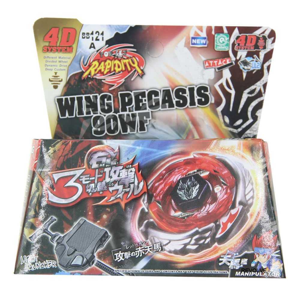 4D Beyblades SPINNING TOP Metal Fusion Masters BB121A WING PEGASIS 90WF 4D System - STARTER SET WITH LAUNCHER Children Toys