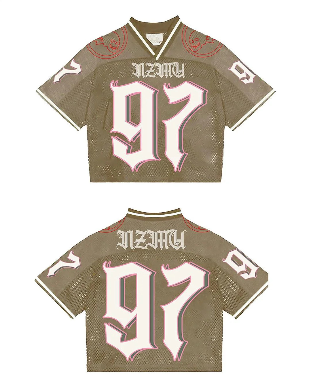 Fashionable street retro hiphop baseball sports shirt couple short sleeved Tshirt summer loose cotton digital top 240810