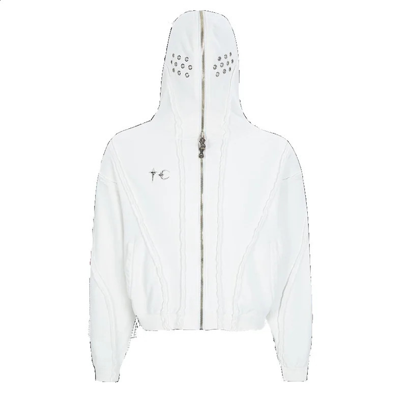Oversized Hi Street Vintage Sweatshirt Men Harakuju Washed Streetwear Hoodies Coats 240810 - view 3