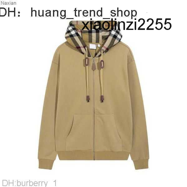 Designer Classic Luxury Hoodie Stitch Simple Zipper Cardigan Coat Winter Fashion Bbr Mens and Womens Sweater Pullover Hoodedeaov burberrys2 Burberrys 9Q9R