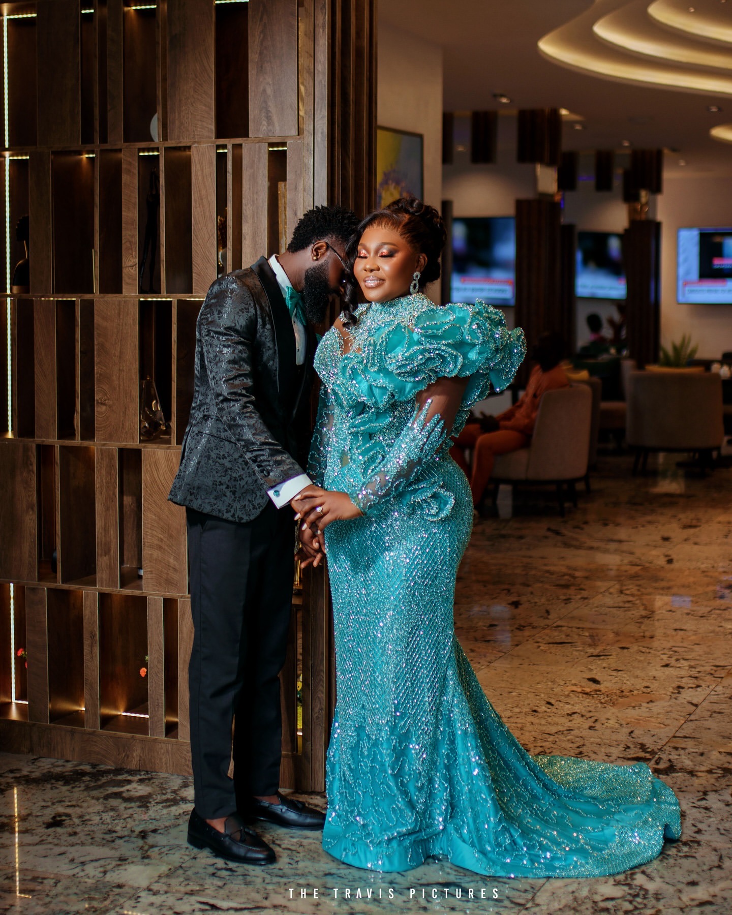 2024 Plus Size Hunter Green Mermaid Prom Dress Lacefull Promdress Full Sleeves Evening Formal Party Second Reception Birthday Engagement Gowns Dresses
