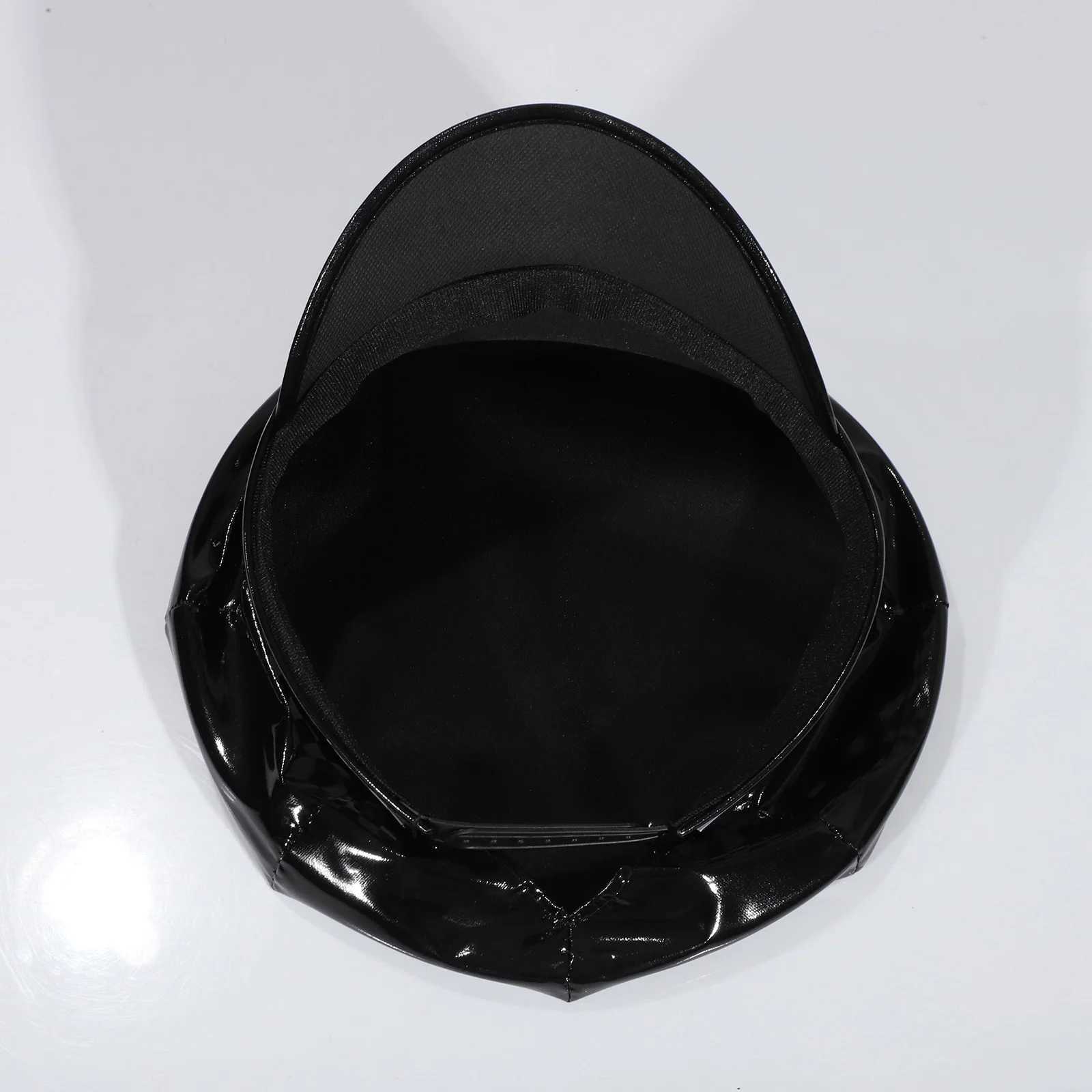 Adult Police Cap Cop Uniform Props Police Officer Hat Badge Checkerboard Adjustable Cop Hat Halloween Cosplay Costumes Accessory Y240810