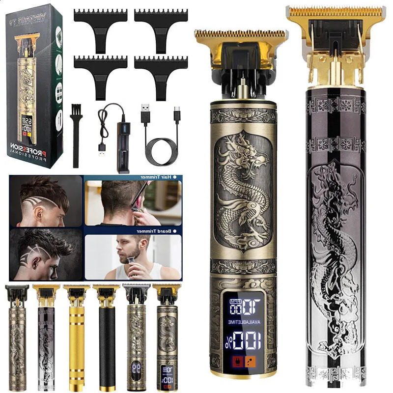 Wireless Usb Rechargeable Men Electric Beard Barber Shop Body Professional Hair Cut Clipper Trimmer Cutter Machine 240806