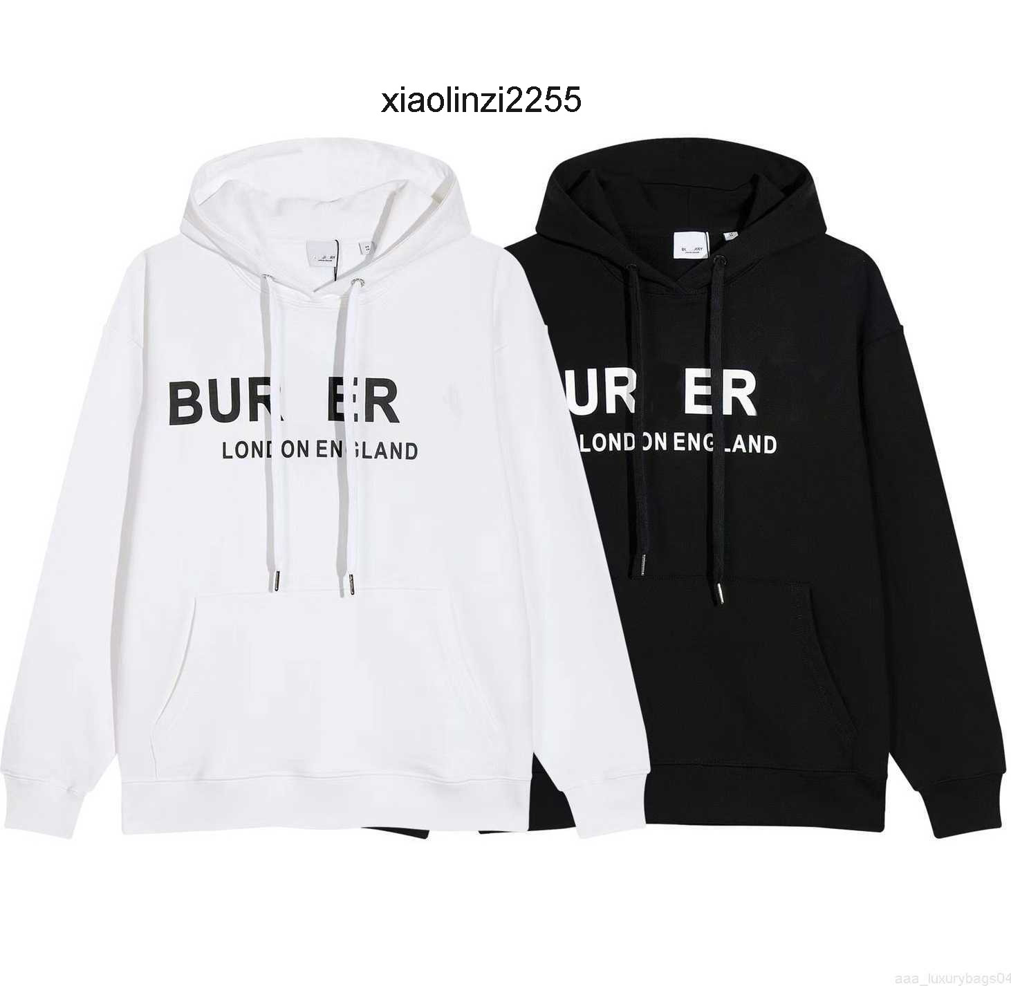 Designers hoodies for men women hooded embroidery lattice burberries letterhip fashion retro men black white letter man hoody brand sw burberrys2 Burberrys OMH7