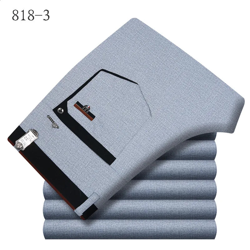 Mens Suit Pants High Quality Summer Men Dress Pants Straight Business Mens Formal Pants Big Size Classical Trousers 240824