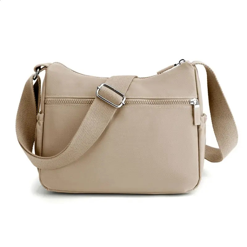 Womens Shoulder Crossbody Bag Waterproof Solid Color Black Pink Casual Handbag Messenger 240810Z