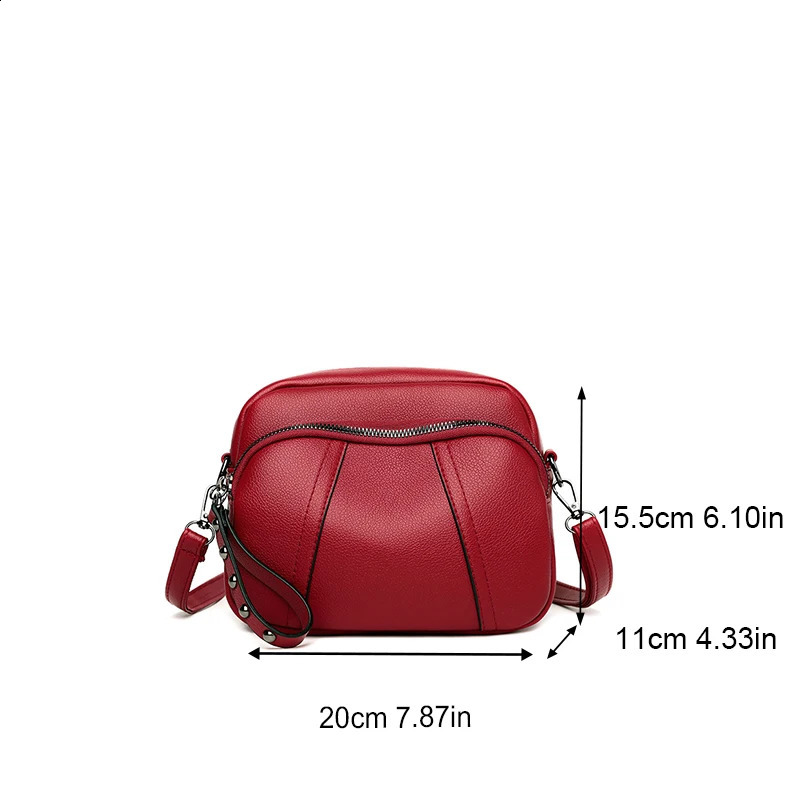 Solid Color Fashionable Rivet Zipper Womens Mobile Phone Bag Simple Soft Leather Shoulder Crossbody Small Square y240823