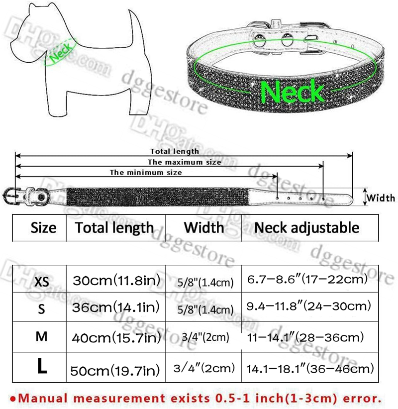 Dog Collars of Crystal for Medium Small Dogs Bling-Bling Cute Dog Collar Adjustable Pets Necklace Sparkling Jeweled Pet Chain Applicable to Wedding Bi