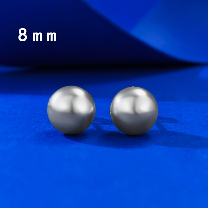 Sterg Pearl Stud Earrings Simple & Elegant Jewelry Women, Perfect for Weddings, Parties | Real Sier