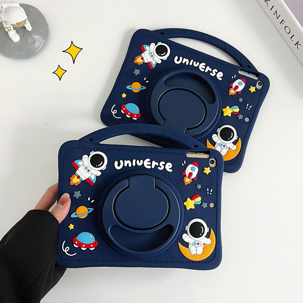 Cartoon Silicone Case For Redmi Pad SE 11" 2023 10.6inch Xiaomi Pad 5 5Pro MiPad 6 6Pro 11inch Cute Kawaii Kids Tablet Cover Rotating Handle Stan