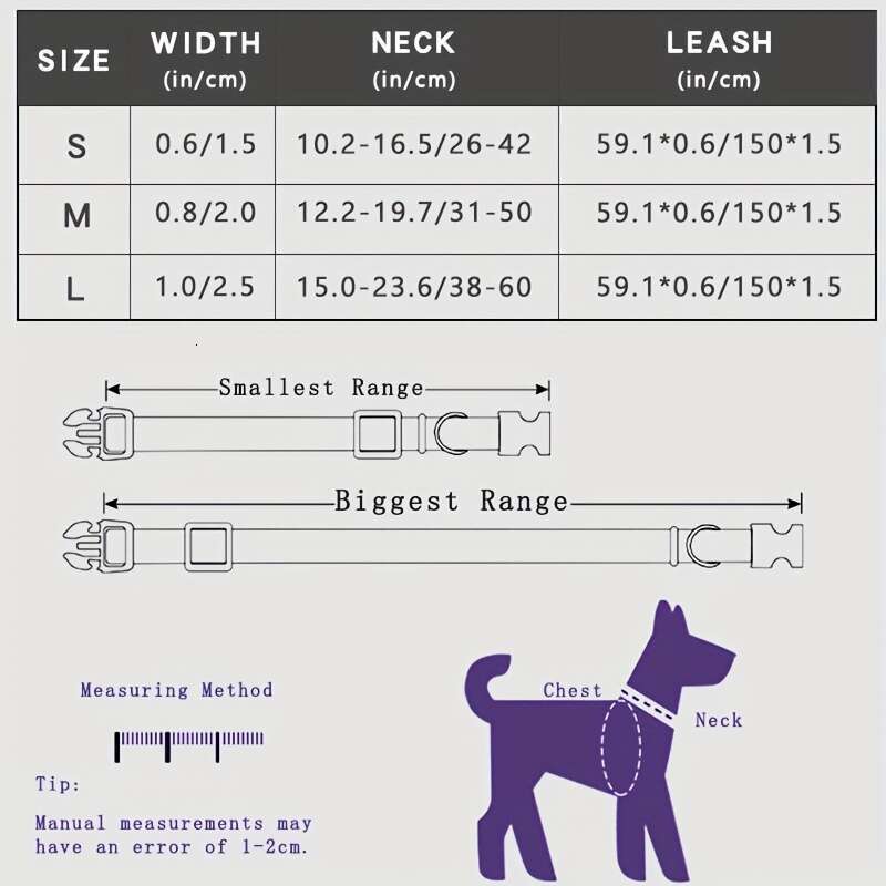 4pcs Leash Set With Bow Tie And wer Decor, ral Pattern Adjustable Collar Dog Traction Rope