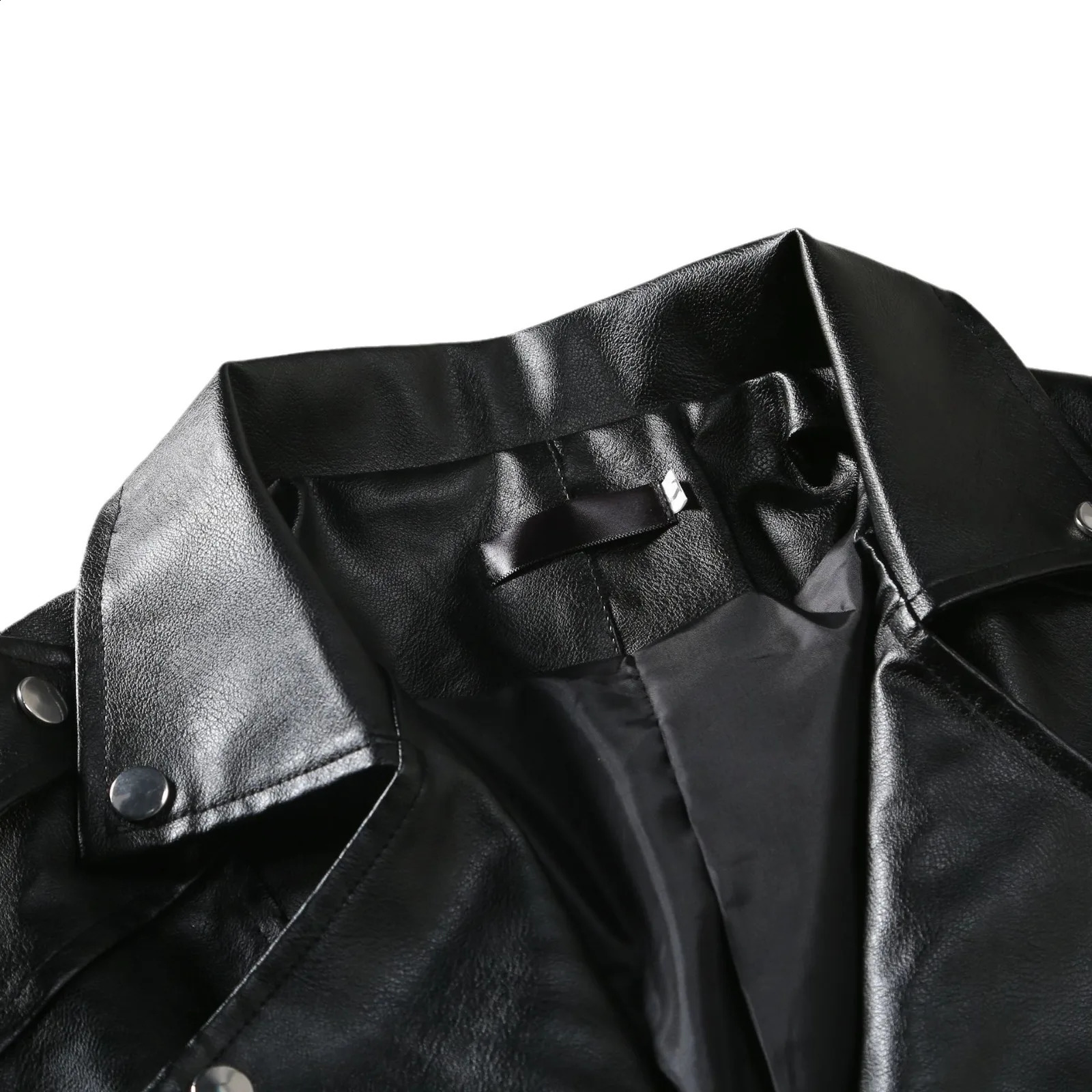 2024 Autumn Leather Jacket Mens Highquality Slim Fit Lapel Sloping British Fashion Motorcycle Suit Clothing y240814