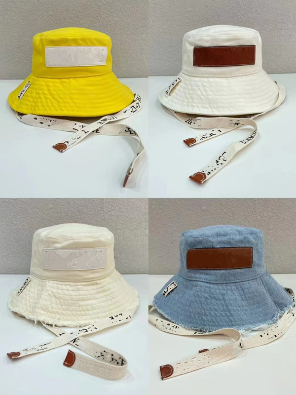 NEW SSYY 2024 Bucket Hat Mens Beanie Cap Womens Wide Brim Hats Casual Pure Cotton Letter Fashion Sandy Beach Sun Caps