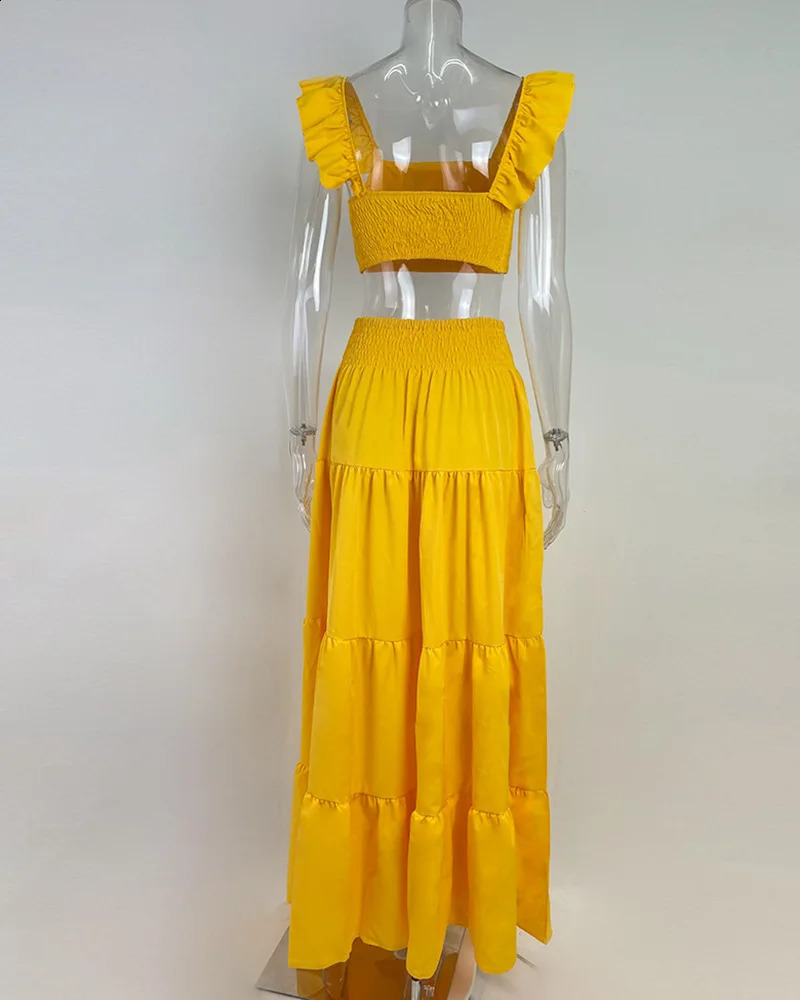 Skirt Y2k twopiece womens springsummer elegant and sexy collage sleeveless long sleeved suit 240810