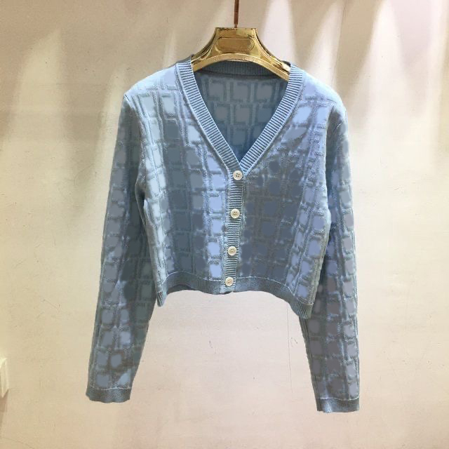 new Designers Sweaters Women Knit Crow Neck sweater Letter Jacquard Long Sleeve Clothing Pullover Warm cardigan sweater jacket