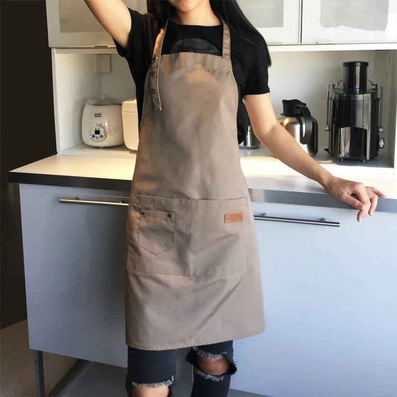 Custom Company Shop Kitchen Aprons For Woman Men Chef Work Grill Restaurant Bar Cafes Beauty Nails Studios Uniform 240810