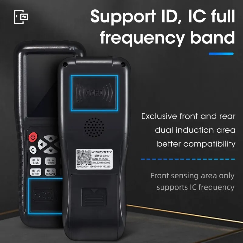 125KHz 13.56MHz NFC Smart Card Reader Writer RFID Copier X100 USB Port Access Card Program Copier Copy Encryption Key 240810