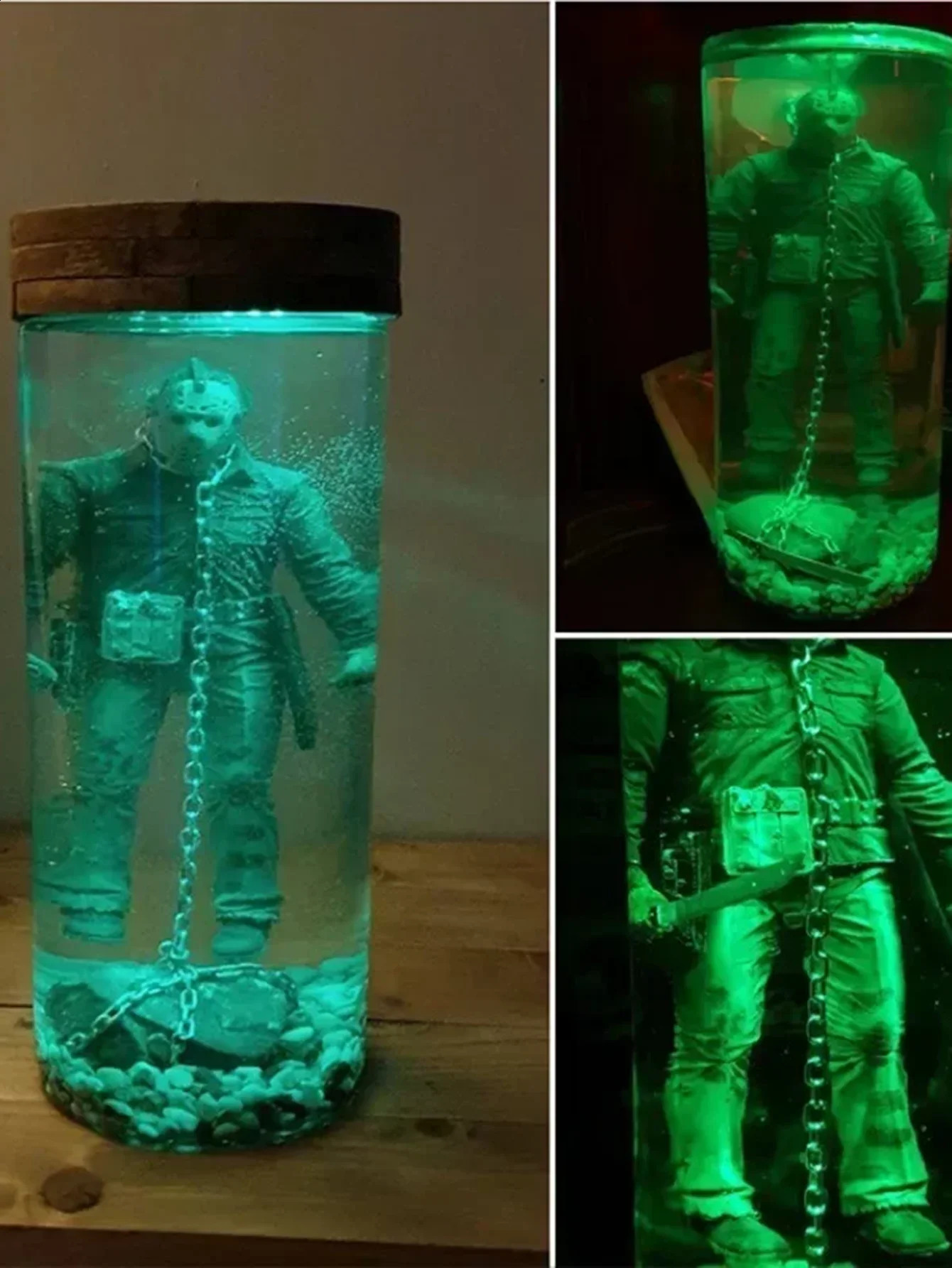 Jason Voorhees Collector Water Lamp Friday Jason Lives Horror Figurine Halloween Souvenir Night Light Home Decor Toy Figure 240810