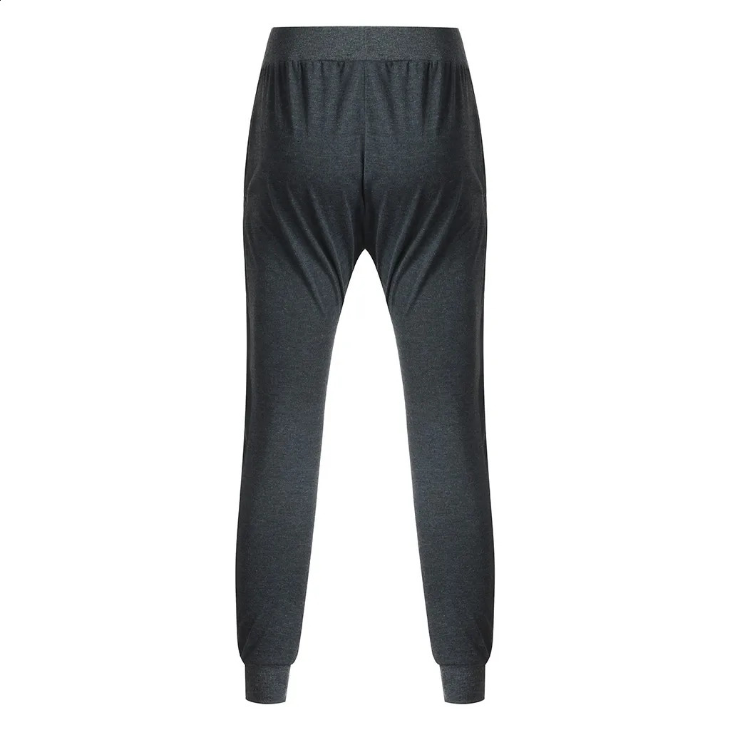 Men Harem Pants Ankle Tied Hip Hop Double Layer Running Baggy Pants Korean Casual Elastic Waist Trousers Sweatpants Tracksuits 240821