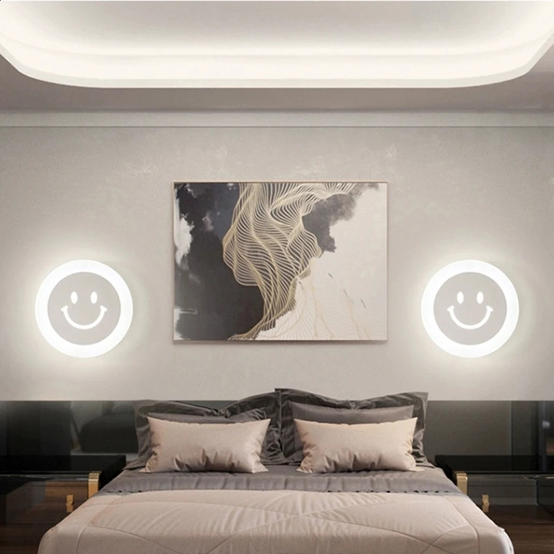 Acrylic LED Wall lamps Childrens Room arts creative bedside wall lamps corridor aisle porch study decoration small Sconce 240810