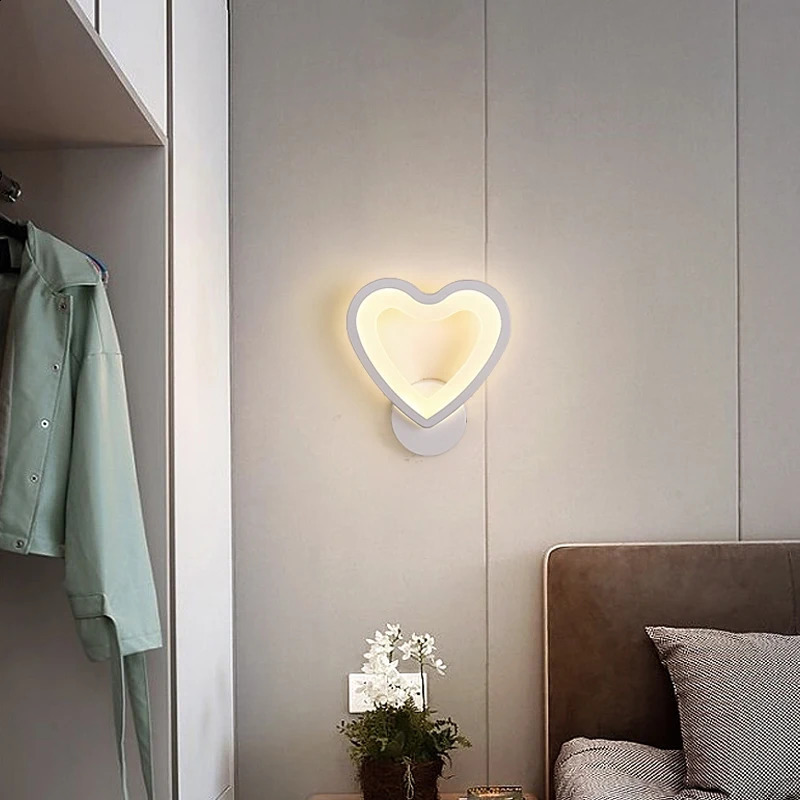 Acrylic LED Wall lamps Childrens Room arts creative bedside wall lamps corridor aisle porch study decoration small Sconce 240810