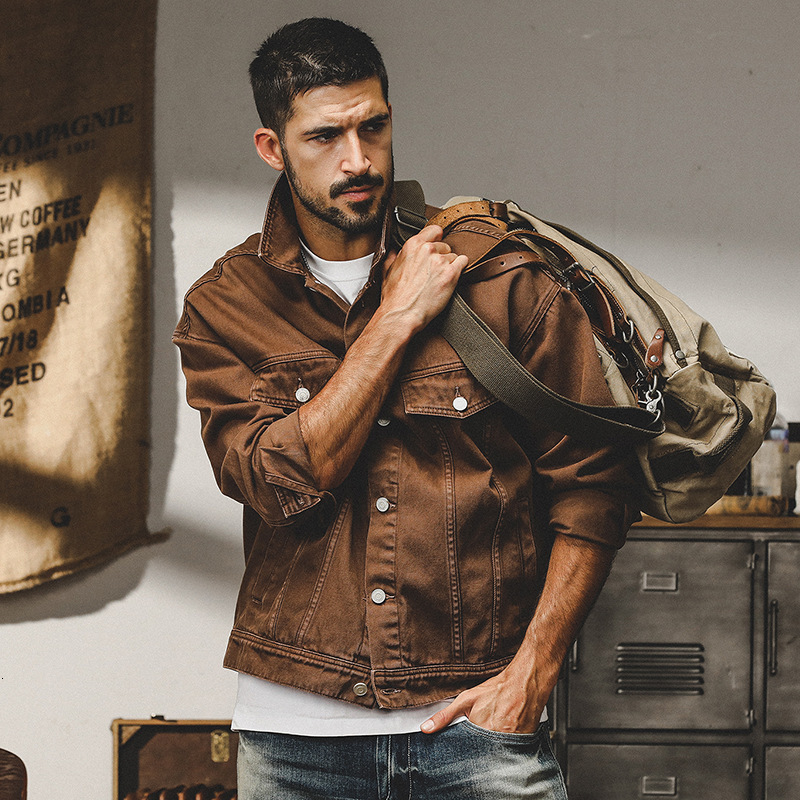 American Classic Denim Jacket for Men Spring and Autumn Asut Dopamine Autumn Jacket for Men