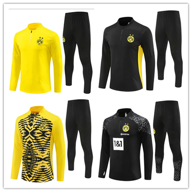 2024 2025 Borussia DortmundS Soccer tracksuit jacket Sets REUS BELLINGHAM training suit football set Survetement 2023/24/25 men KIDS sportswear