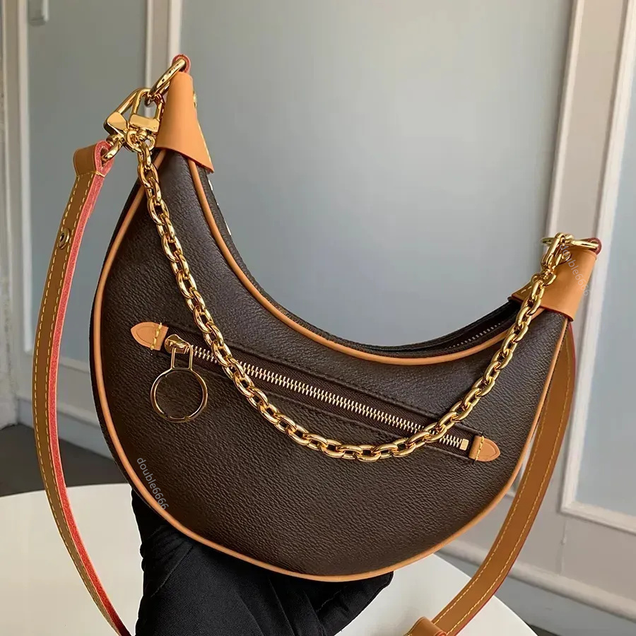 luxury designers women classic shoulder bags totes quality top handbags purses leather lady moon type fashion bag, crescent bag, travel bag Underarm bag Crossbody bag