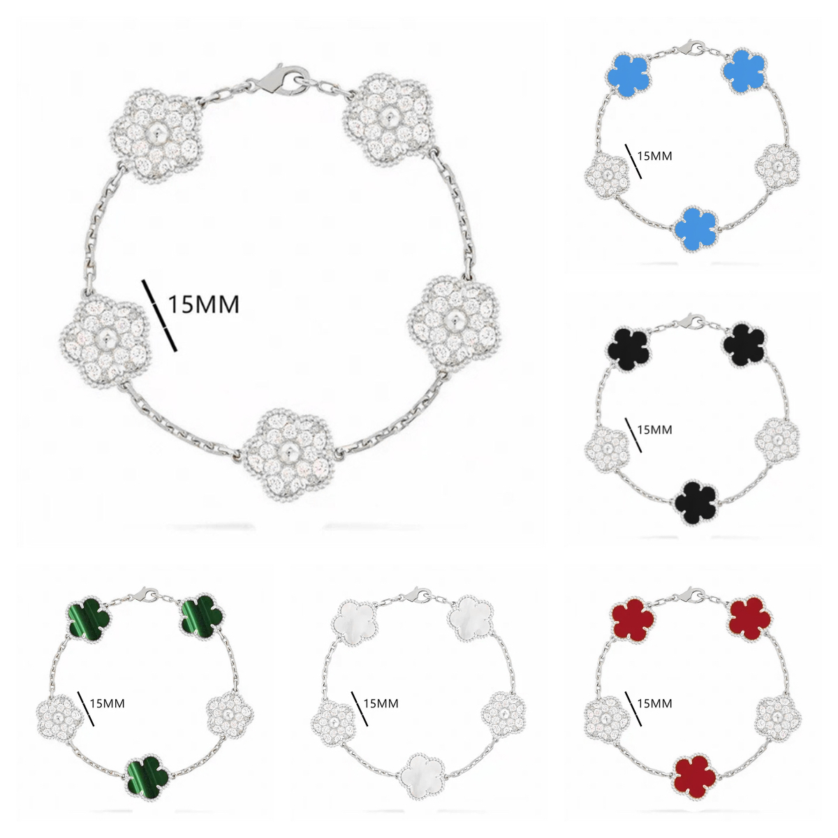 expend clover bracelet designer jewelry 5 flowers charm bracelet luxury bracelet women 925 sterling silver jewelry mother of pearl diamonds designer bracelet gift