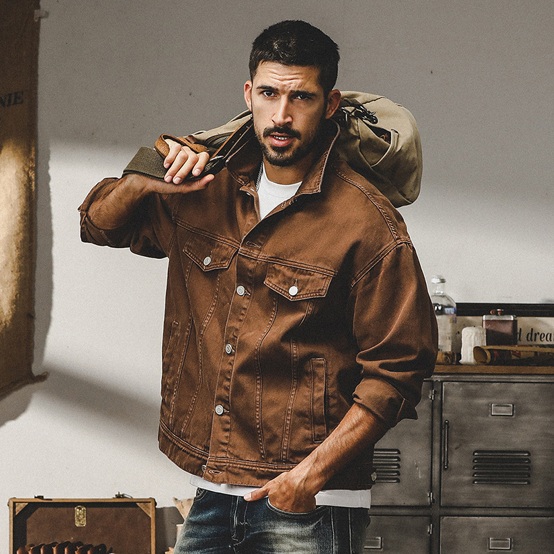 American Classic Denim Jacket for Men Spring and Autumn Asut Dopamine Autumn Jacket for Men